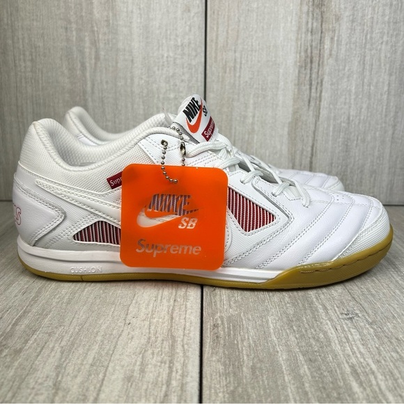 NEW Nike Supreme Gato SB World Famous Sneaker White Gum ar9821-116 Mens Size 9.5 - Picture 5 of 14